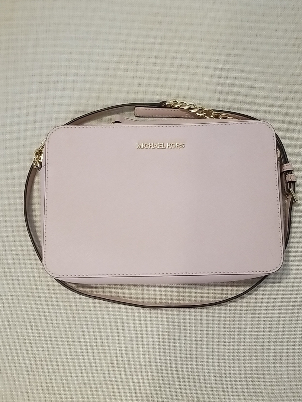 Michael Kors Light Pink Leather Crossbody Purse